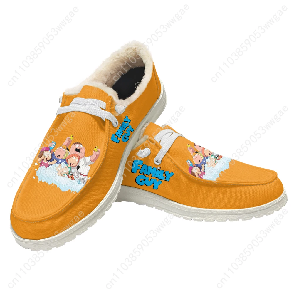 Family Guy Flat Shoe Mens Womens Warm Casual Shoe Indoor Outdoor Light Durable Comfortable Couple Shoe Cartoon Customized Shoes