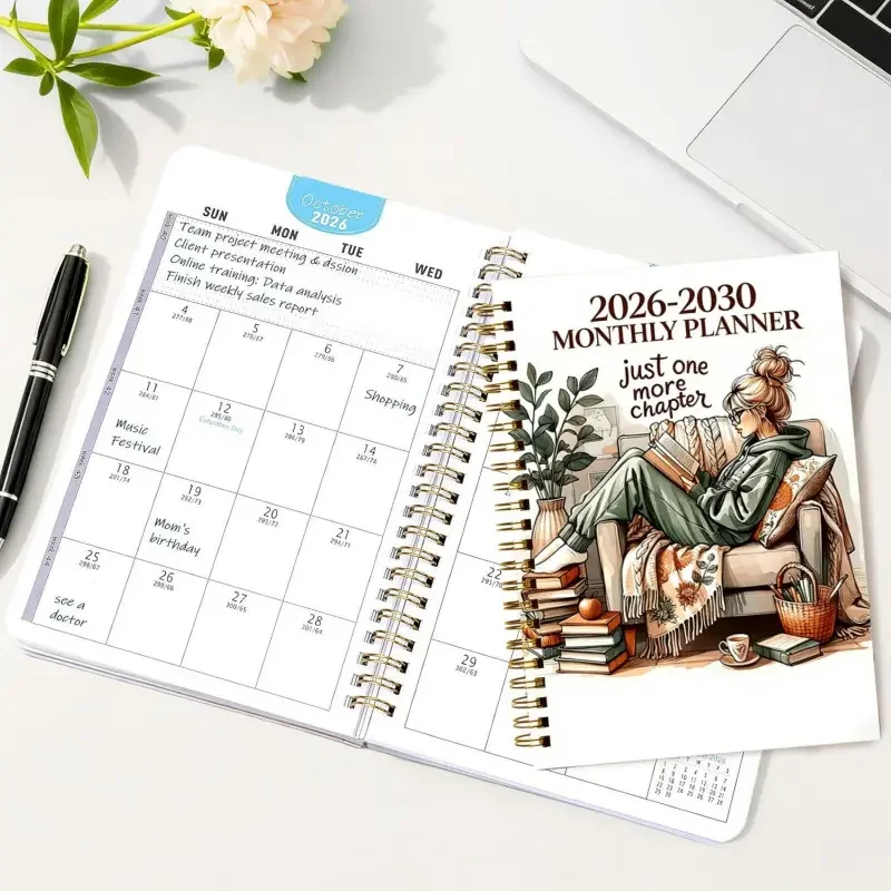 2026-2030 Monthly Planner, 5-Year Spiral Calendar Notebook for Women, Jan 2026-Dec 2030, 60-Month Schedule Book
