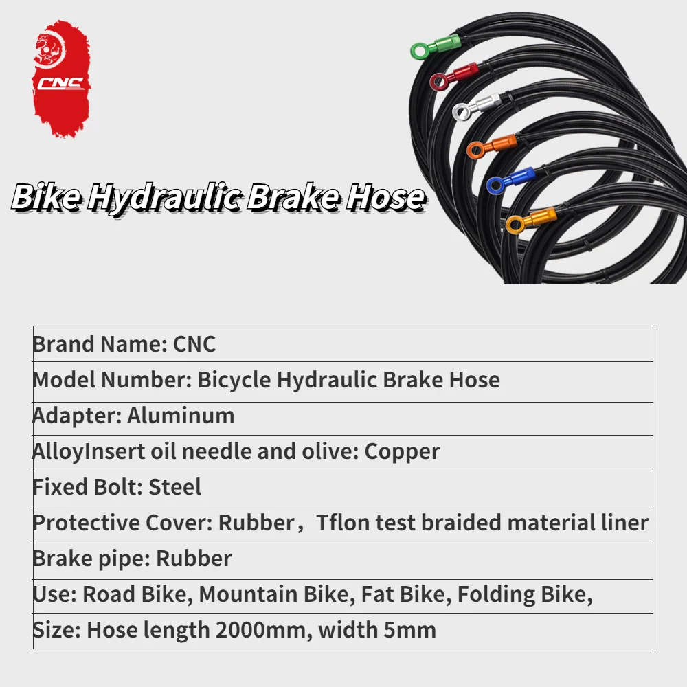 CNC Fahrrad Hydraulische Brems Schlauch Kit 5mm * 2M Radfahren Öl Bremsen Rohr Kabel Für SLX XT XTR DEORE BH90 BH59 SHIMANO Fahrrad Brems Schlauch – Detail 1