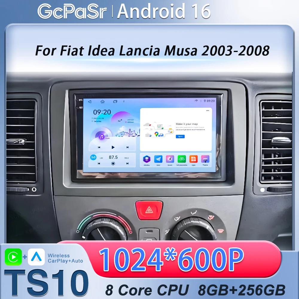 Car Radio For Fiat Idea Lancia Musa 2003-2008 2 Din Android Multimedia Stereo Player Head Unit  Navigation Carplay Autoradio GPS