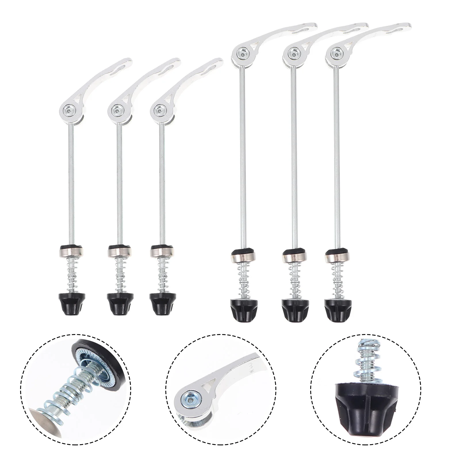 

3 Pairs Aluminum Alloy Quick Release Skewers Durable Suitable Mountain Road Bikes Cycling Wheels Hub Coupler Repair Parts Bike