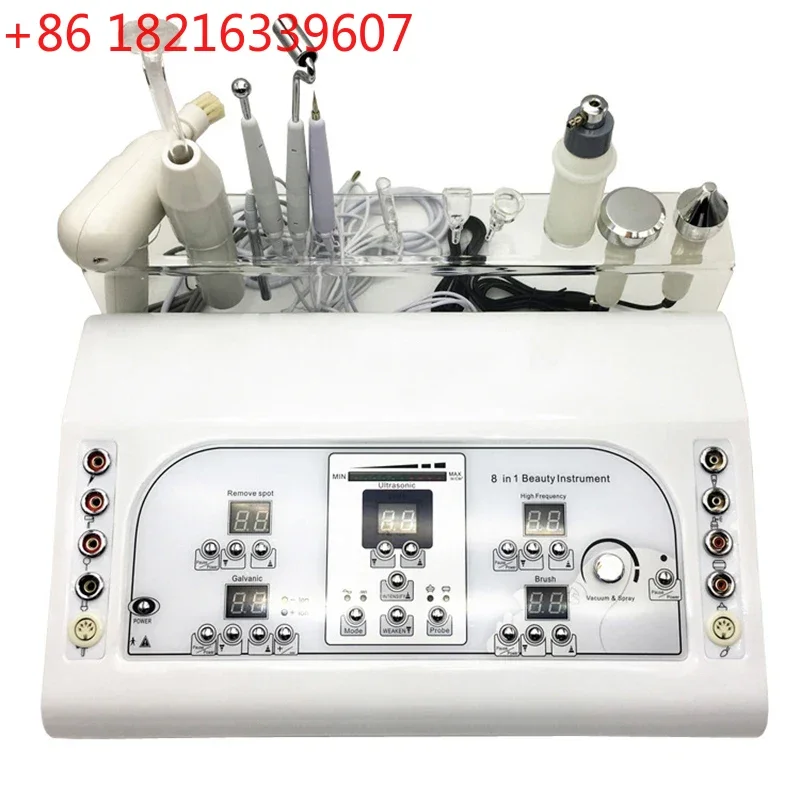 Eight-in-one multifunctional beauty instrument Ultrasonic introduction instrument Fast blackhead grease absorption facial care