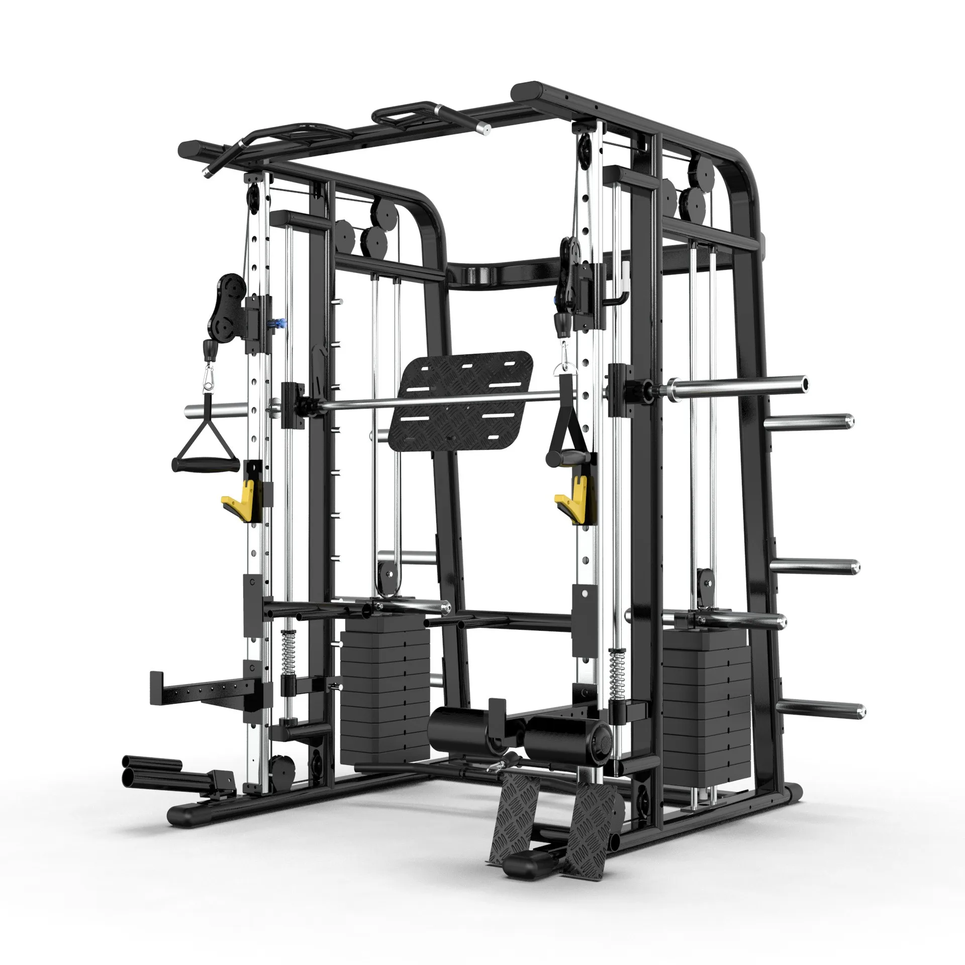 

XH020B Comprehensive Indoor Home Fitness Equipment Smith Machine with Bird Fly Bench Press Squat Rack; Multi-Function Station