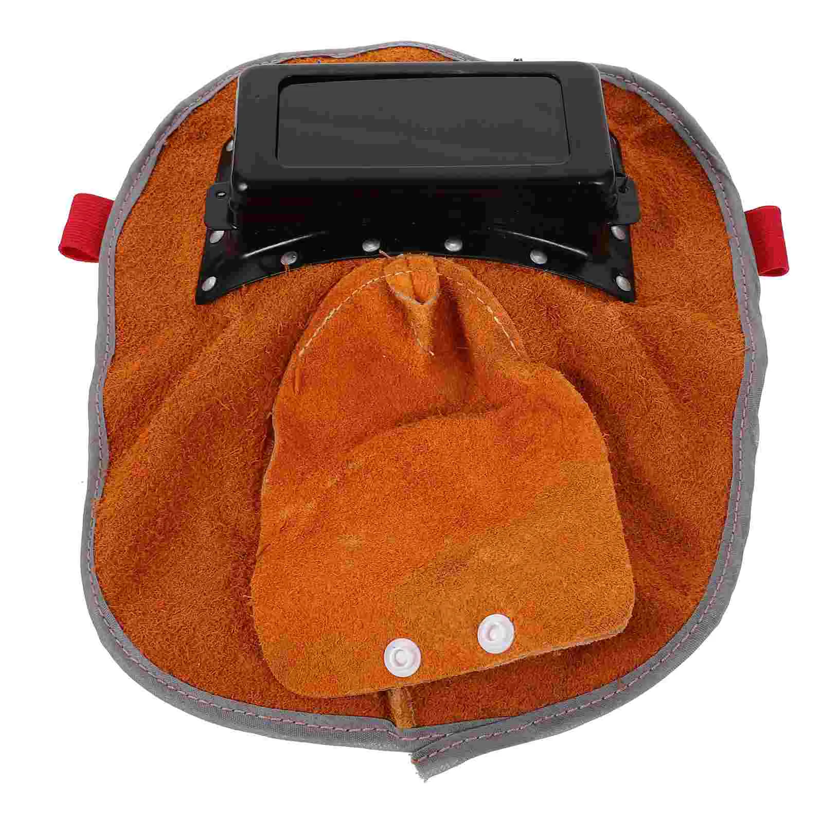 

Cowhide Leather Welder Hood Welding Helmet Protective Gear Mask Work Cap Welding Helmet Mask Lens Leather Welding Hood Work