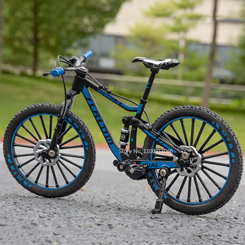 1:8 Schaal Fietsen Speelgoed Modellen Auto's Schokabsorberende Zetel Wiel Rotatie Mountainbike Miniatuur Voertuigen voor Jongens Verjaardagscadeautjes