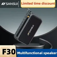 SANSUI F30 Multifunctional Digital FM Radio Wireless Bluetooth Speaker Loud HD Call Function Outdoor Portable MP3 Player Boombox