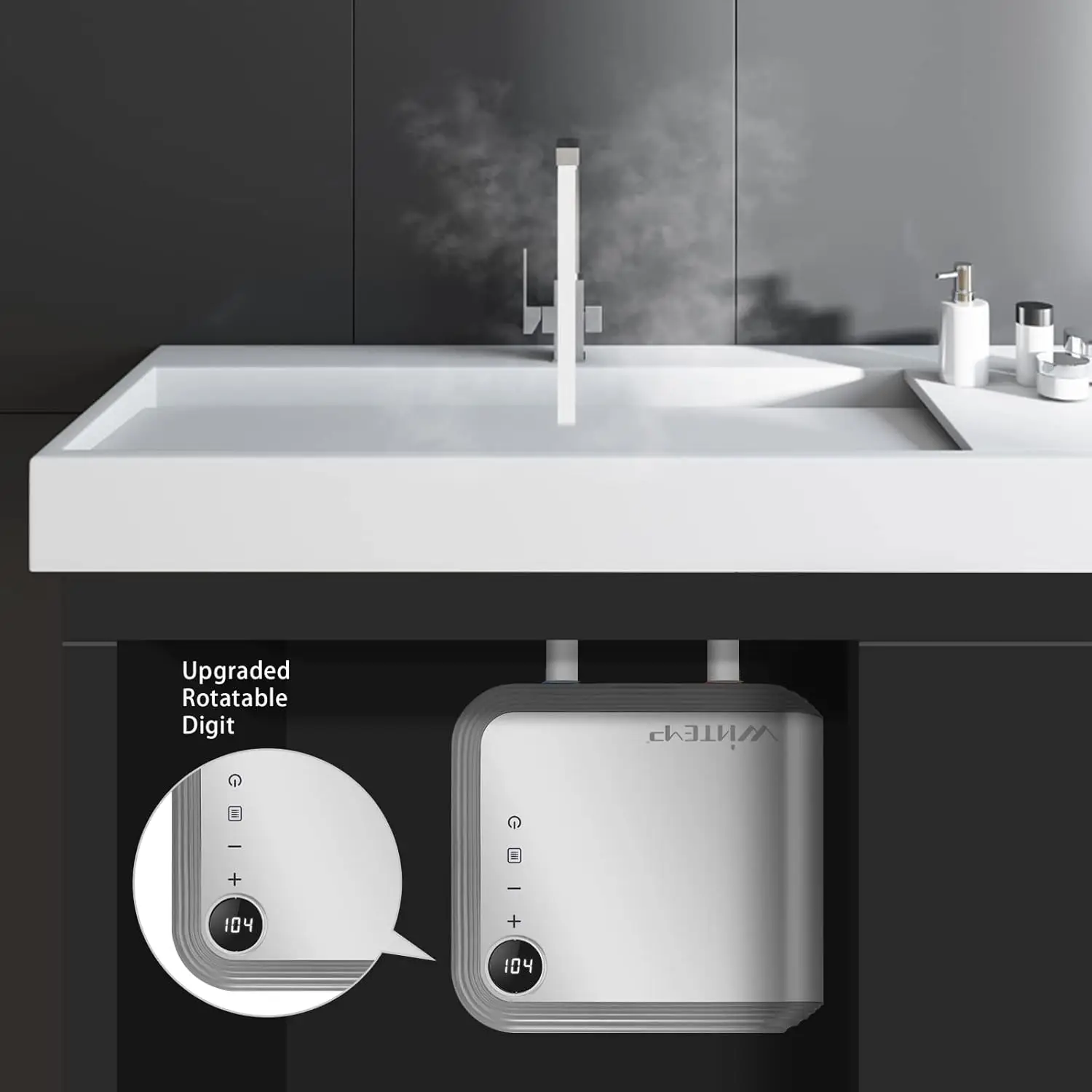 سخان مياه كهربائي بدون خزان 3.5 كيلو وات 110 ~ 120 فولت، مصمم لتوفير الماء الساخن حسب الطلب دون الحاجة إلى خزان التخزين، الاستخدام #3