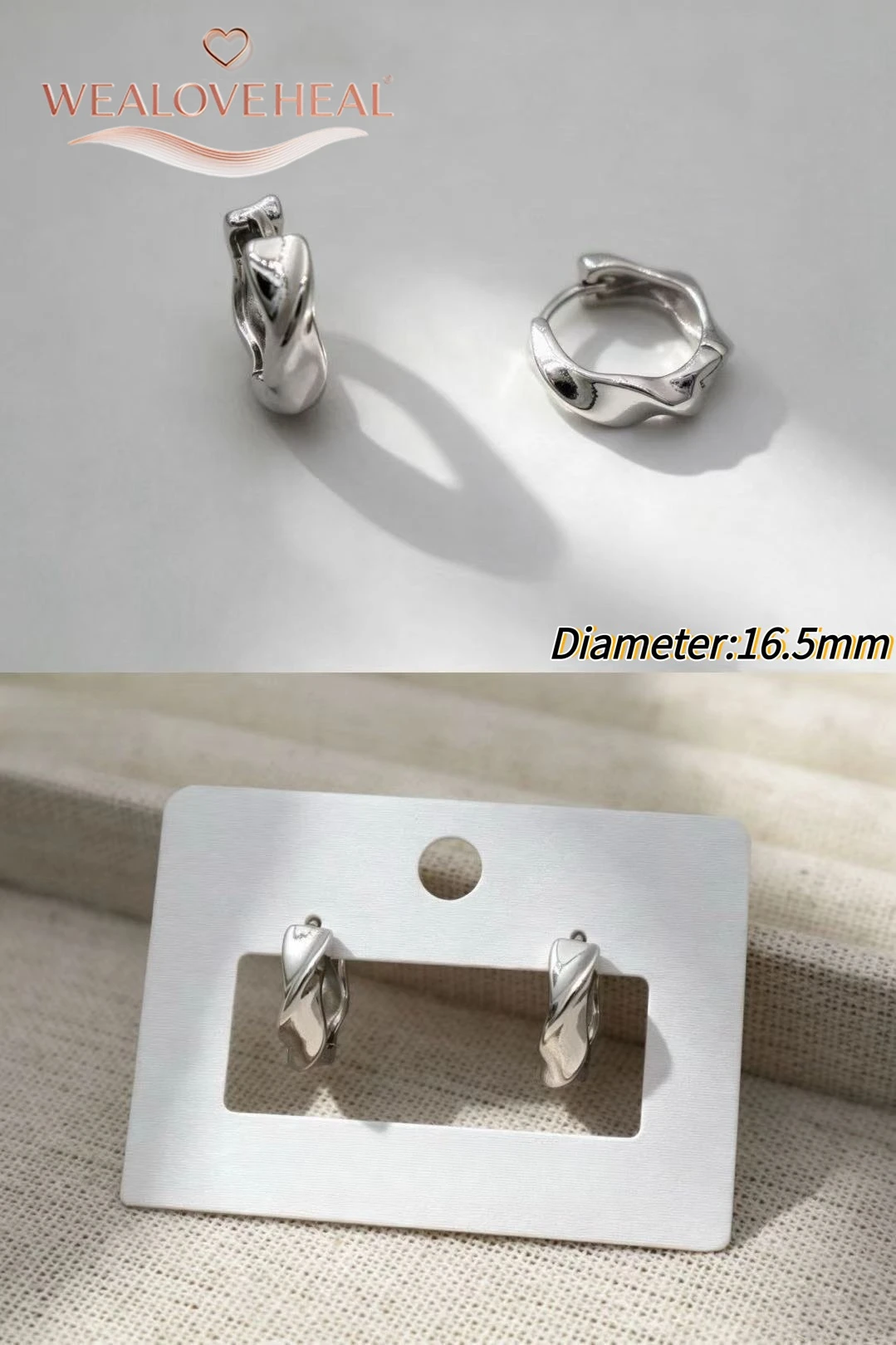 ohrringe damen, ohrringe, Rhodium-Plattierte Messing Huggie Creolen Minimalistische Geometrische Strukturierte Designs, Eleganter Alltagsschmuck Geschenk für Frauen – Detail 31