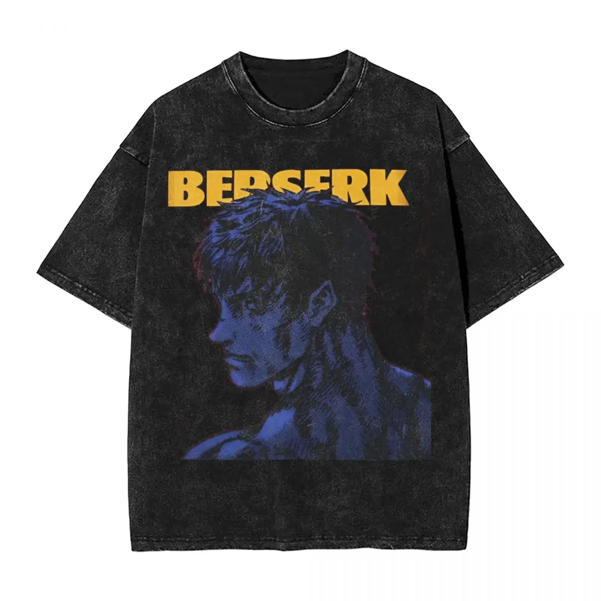 

Printed Berserk Anime Washed T Shirt Outfit Oversize T-Shirt for Men Women Tee Shirt