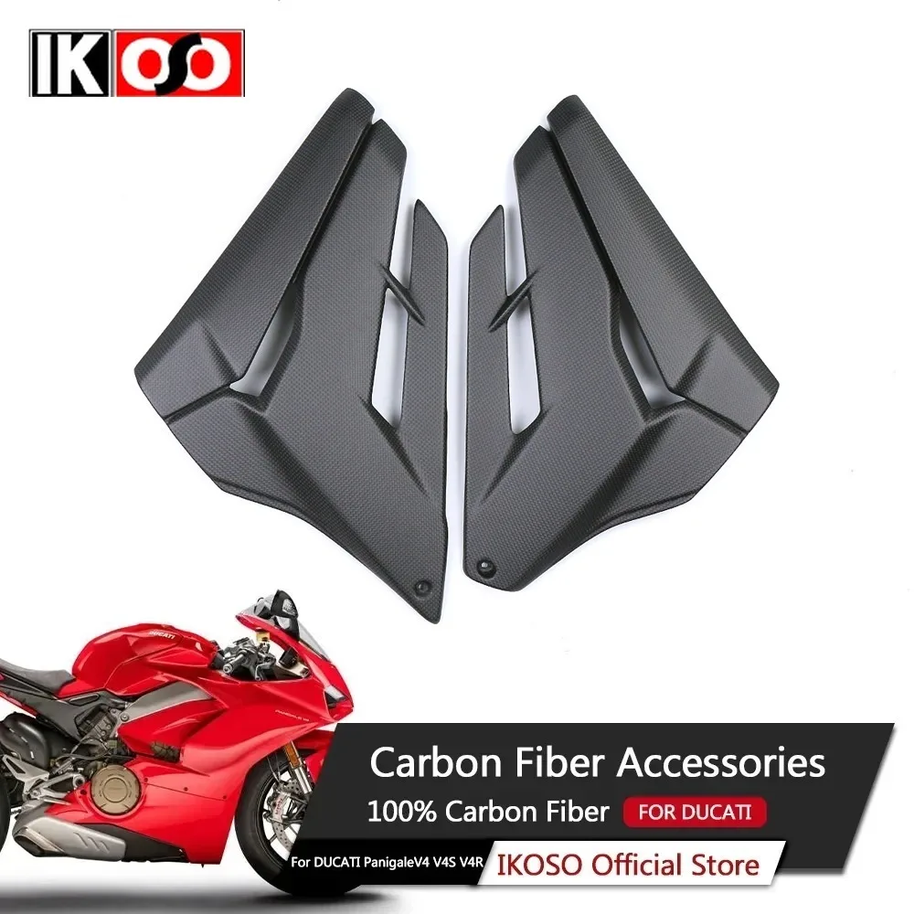 

For Ducati Streetfighter V2 2021-2022 Motorcycle Accessories Pure 3K Full Dry Carbon Fiber Lower Air Deflector Plate Fairing Kit