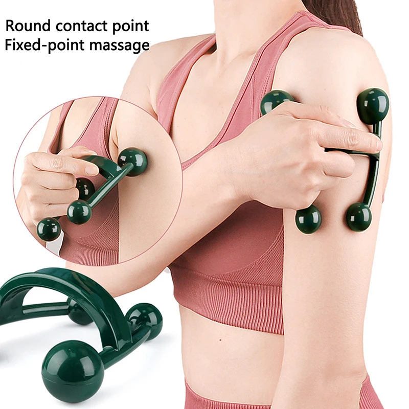 H Shape Trigger Point Body Massager For Body Deep Tissue Massage Portable Handheld Massaging Tool For Trapezius Waist Back Hands