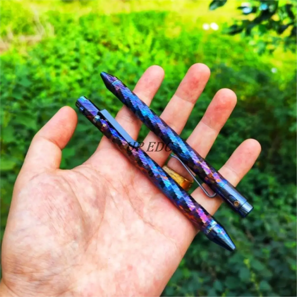 Shining Titanium Alloy Zirconium Titanium Full Engraving Mechanical Pen Schneider G2 Gel Pen