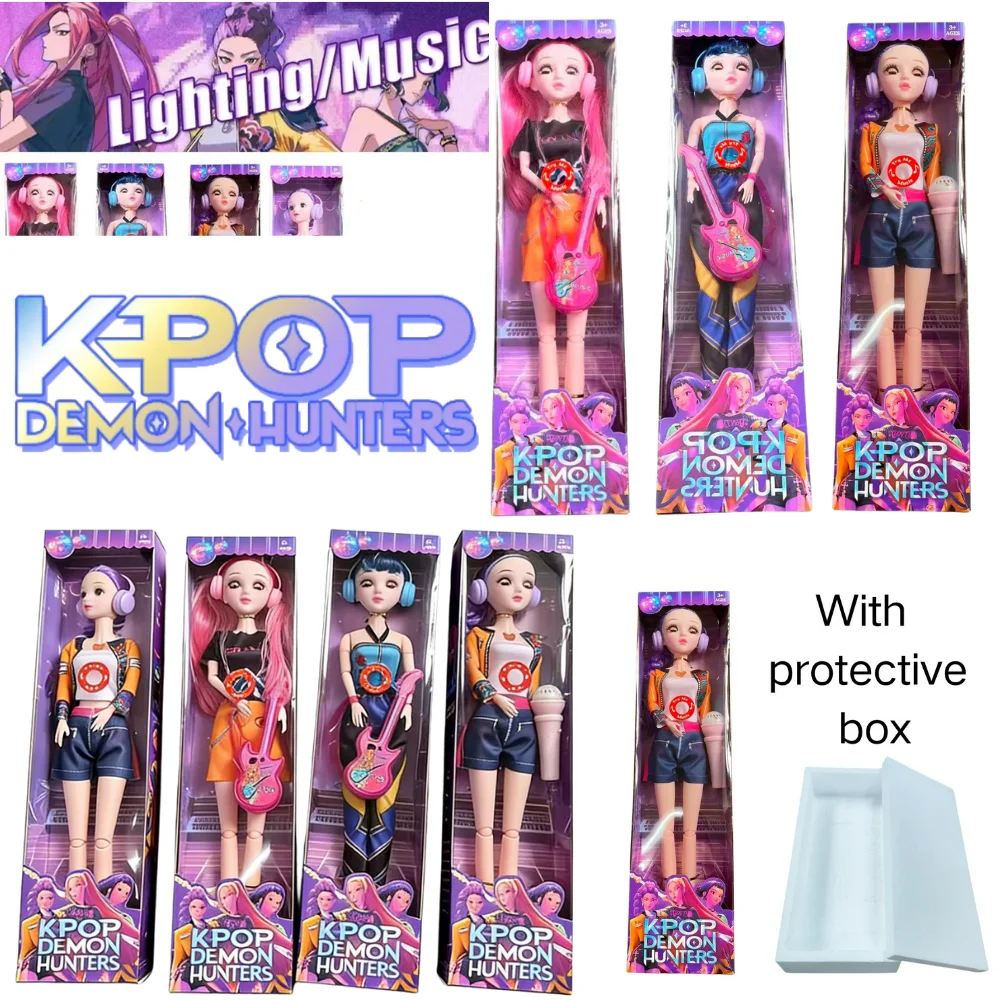 

17 Joints K-pop Demon Hunters Doll Toys Action Figure Toy Rumi Mira Zoey Beautiful Princess Baby Girl Dolls Plastic DIY Toy