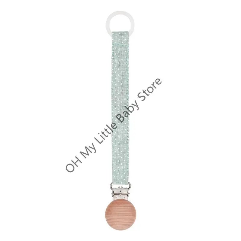 M76C حامل مصاصة من القطن والكتان 6 ألوان حلقات التسنين للأطفال مشابك للأولاد حزام التسنين لحديثي الولادة ملحقات