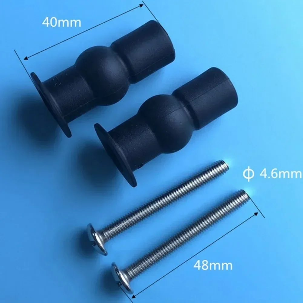 2pcs Universal Fixing Nut Toilet Seat Expansion Screws Hinge Rubber Top Nut Fixings WC Blind Hole Bathroom Toilet Lid