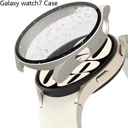 Tempered Glass+Case for Samsung Galaxy Watch 7/6/5/4 cover 40mm 44mm Full PC bumper screen protector Galaxy watch FE Accessories