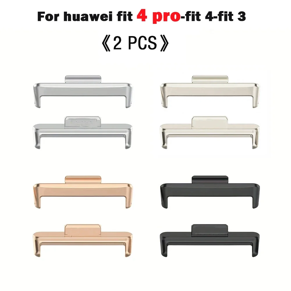 2pcs Adapter For Huawei Watch Fit 4 Pro Strap Metal Stainless Steel 20mm Band Width Connector for huawei Fit 4 Fit 3 Accessories