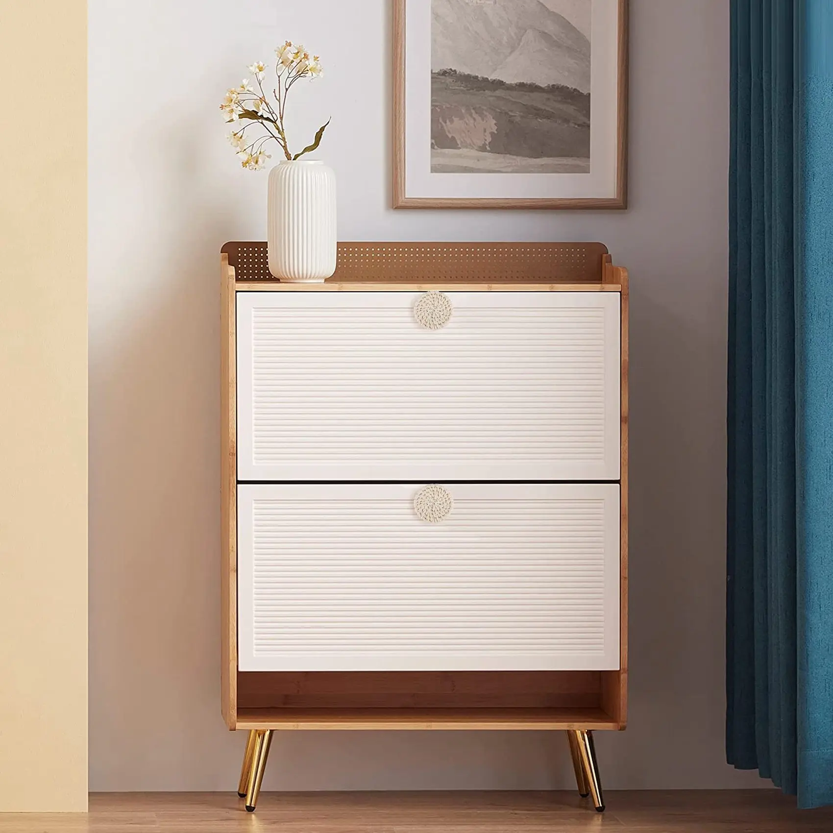 

Стильные ручки для комода из ротанга в стиле бохо, круглые деревянные ручки для ящиков, плетеные ручки ручной работы и винты для мебельных ручек в стиле бохо, бежевые