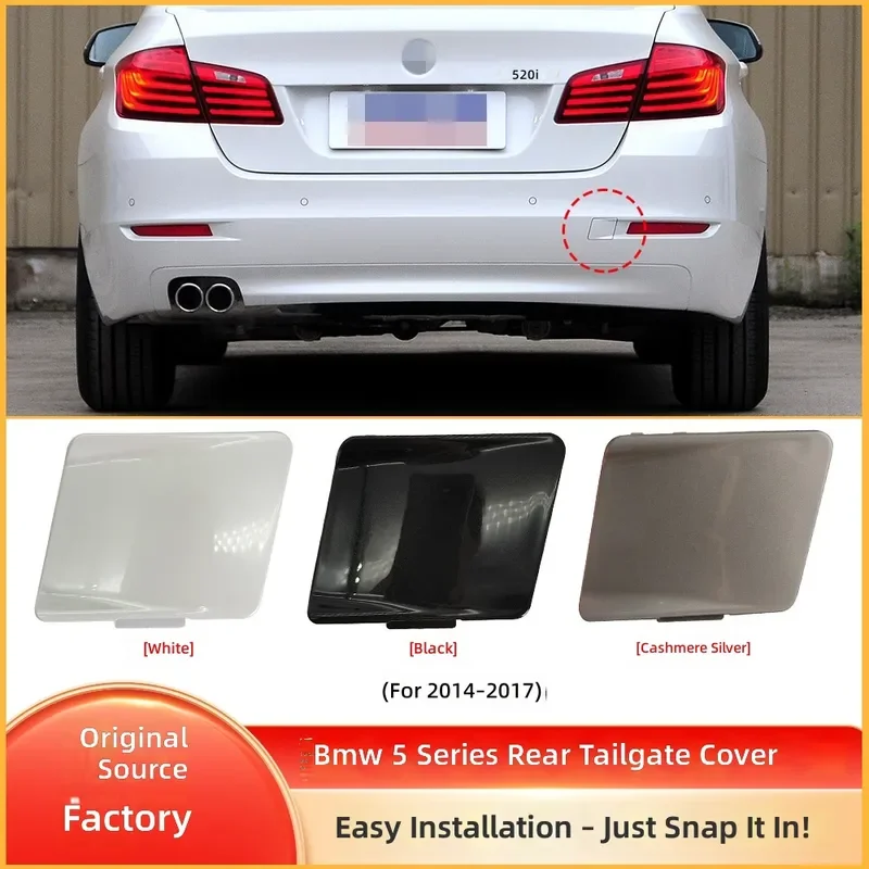 For BMW 5 Series F10 F18 2014-2017 Rear Tow Hook Cover Trailer Towing Eye Cap 51127332776