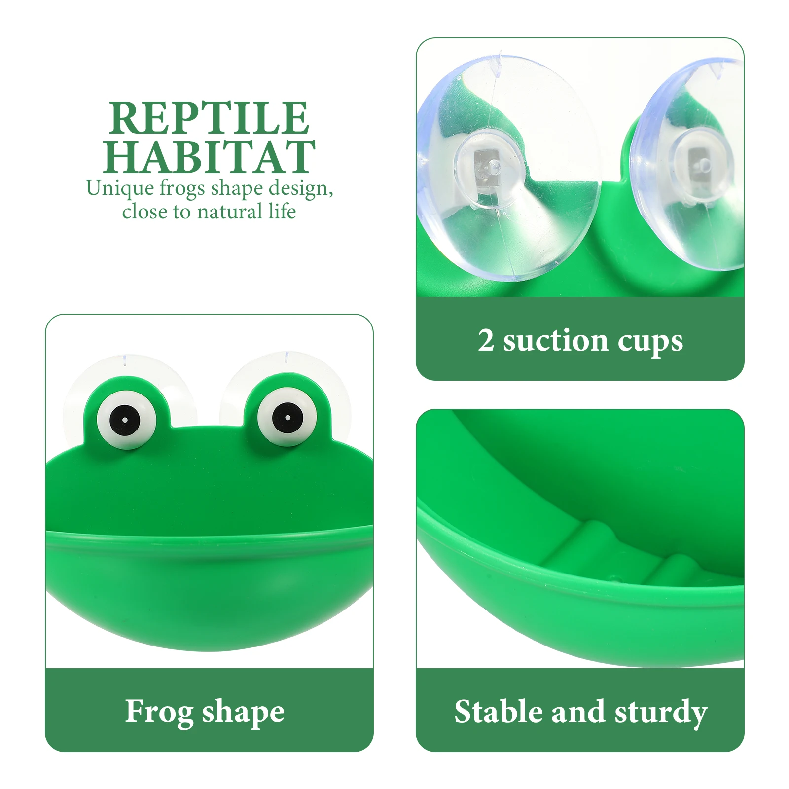 

2Pcs Reptile Rest Habitat Premium Suction Cup Terrarium Platform for Frogs Lizards Natural Safe Pet Playing Basin Decor