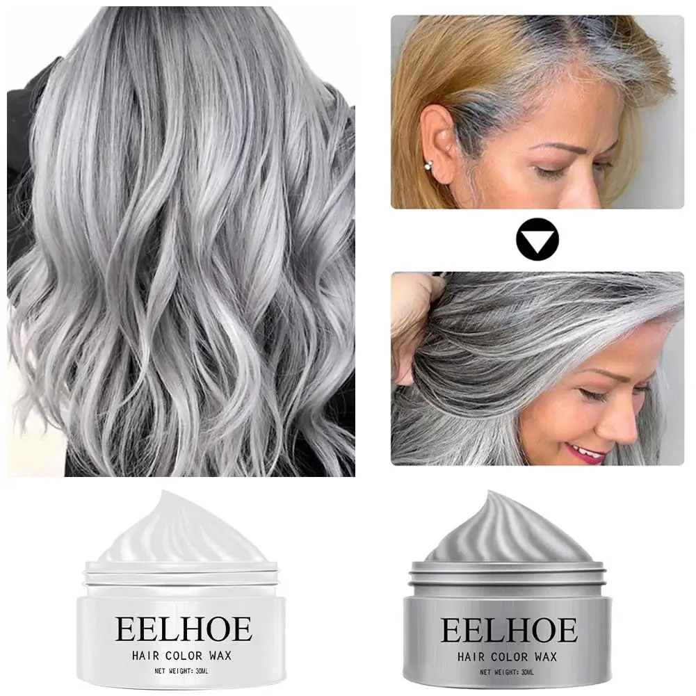 Peinado de sujeción fuerte para hombres, cera de peluquería temporal, moldeo, tinte para colorear, pasta para moldear el cabello, crema fácil, Gel de arcilla única K0V2
