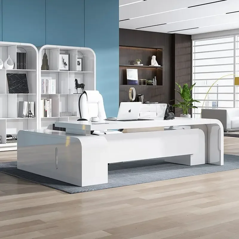C Painted high-end boss desk manager office desk big desk
