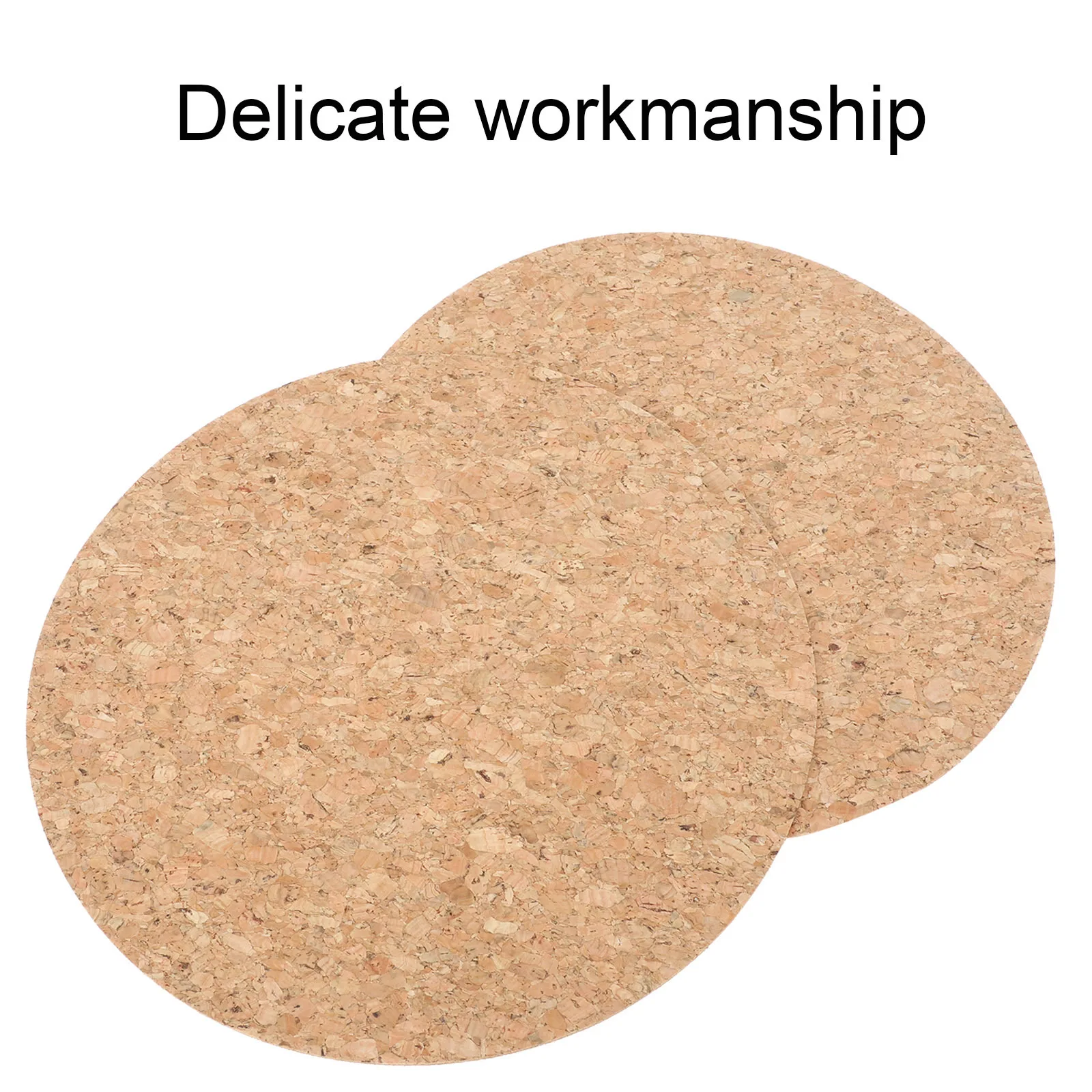 

2pcs Natural Cork Mouse Mat 12.6 Inch Round Wear-Resistant Dual-Sided For Gaming Office Work Small Mousepad Comfortable