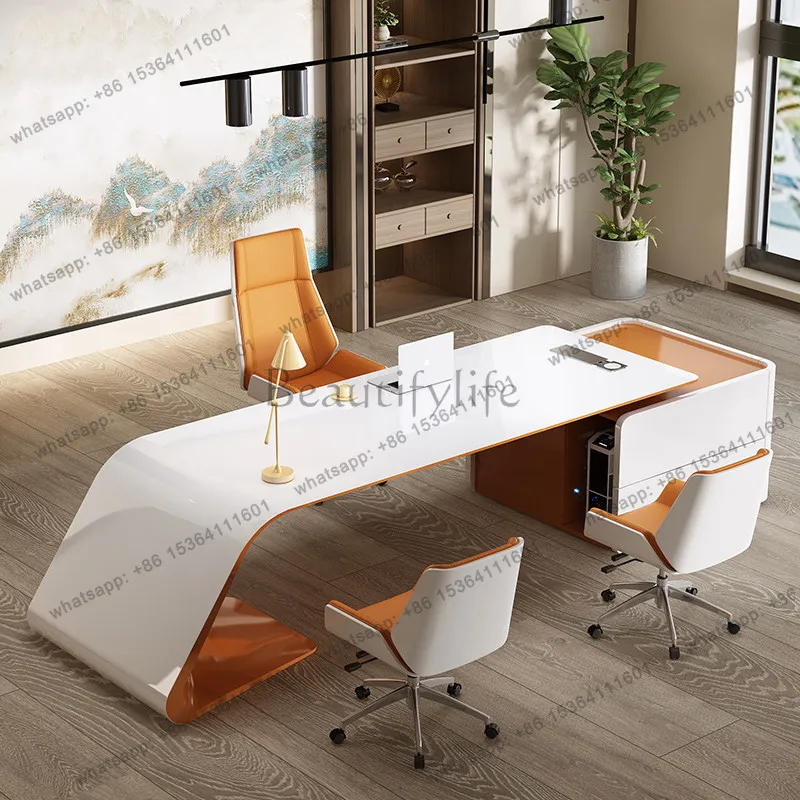 FG Reception Craft Office Desk Standing Executive Executive Aesthetic Office Desk Minimalist Individual Tavolino Room Furniture