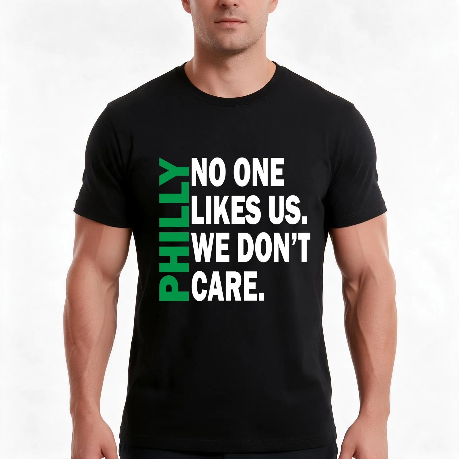 Philly No One Likes Us We Don't Care,we are philly T-Shirt, Summer Casual Cotton Tee, Oversized Streetwear Tops, 100% Cotton