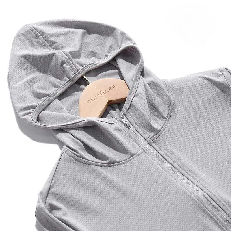 여름 야외용 UPF50 자외선 차단 재킷 남성용 2025 신상 루즈핏 아이스 실크 초박형 자외선 차단 의류