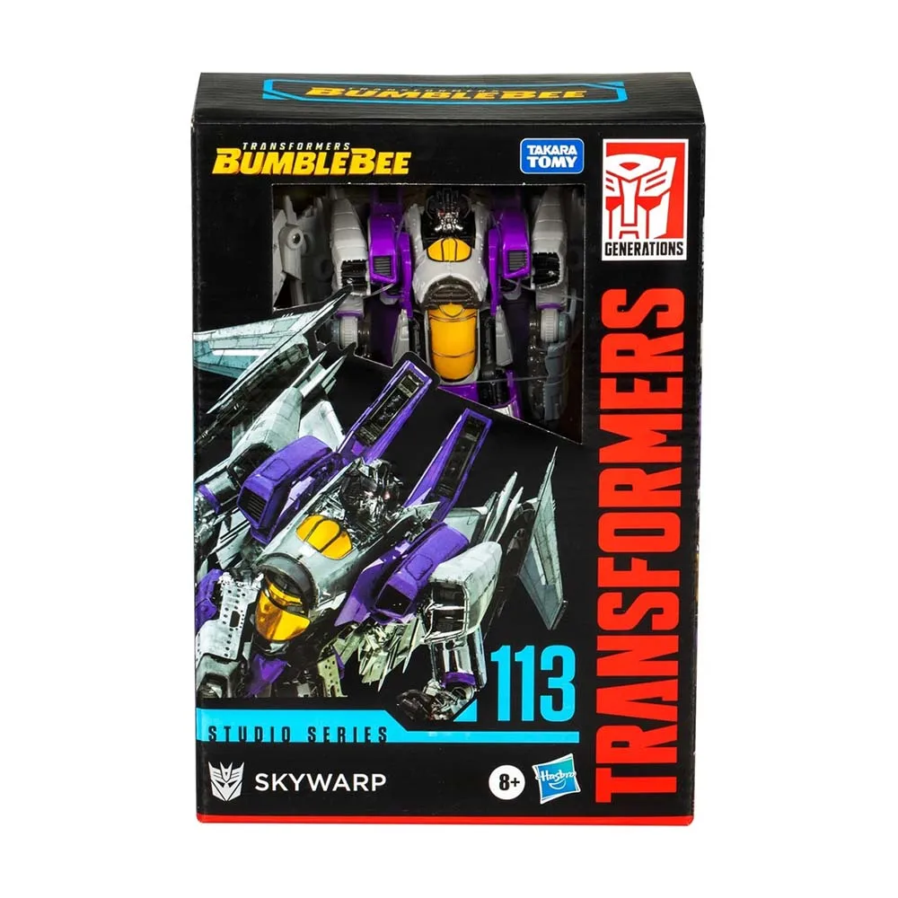 Original Hasbro Transformers Studio Series Skywarp Voyager Class Ss113 Action Figure Model Gift Toy