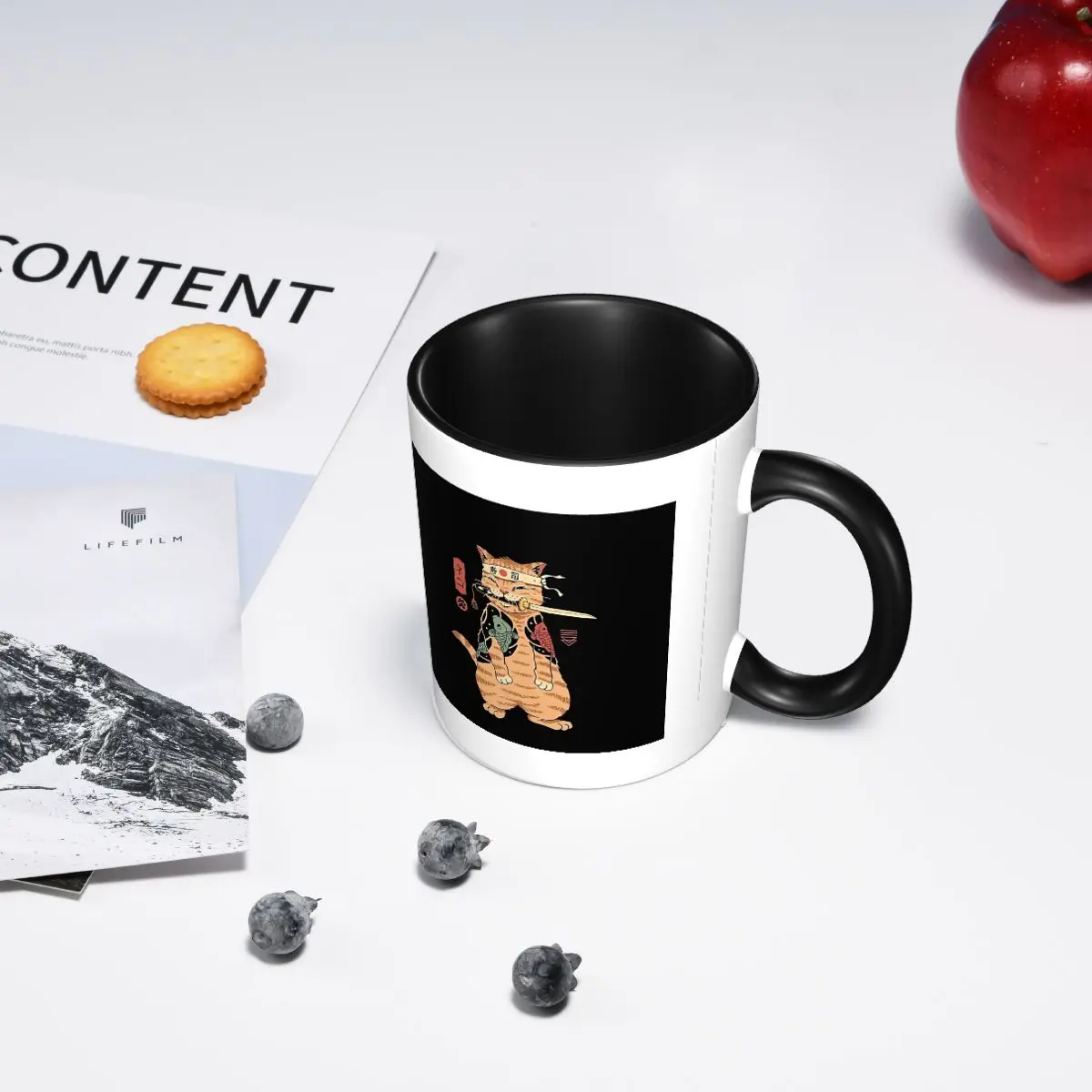 

Catana Cats Retro Samurai Yakuza Holder Mug Funny Ceramic Coffee Cups Tea Mugs Milk Cup Drinkware Gifts for Friends
