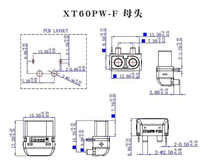1 Stück XT60PW-F/M Steckverbinder Lithium-Batterie-Pack Ladeschnittstelle Männlich und Weiblich Luftfahrtmodell Elektrisch Einstellbar – Detail 1