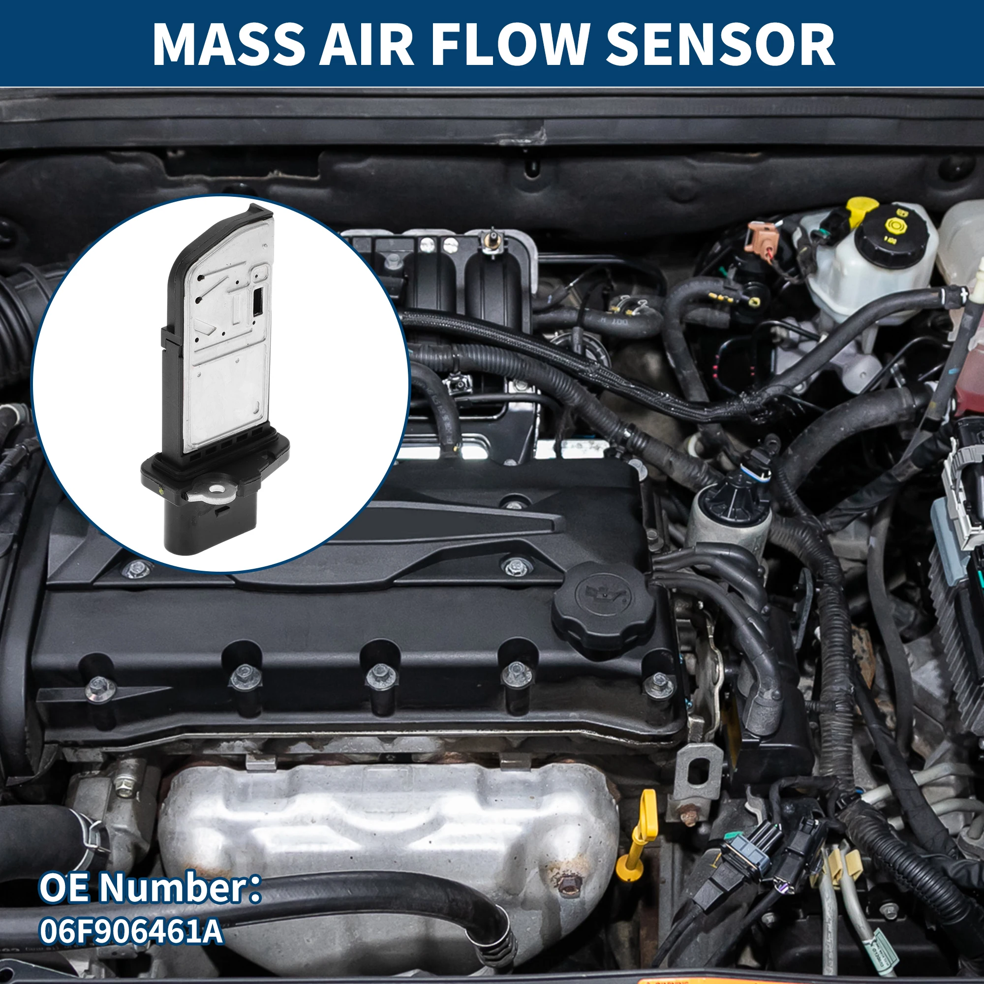 

UXCELL датчик массового расхода воздуха No.06F906461A для Audi A4 2003-2006 пластик металл 1 шт.