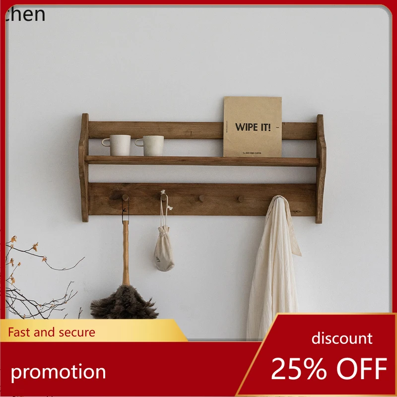 

Настенная вешалка-стойка ZML из массива дерева для прихожей и спальни