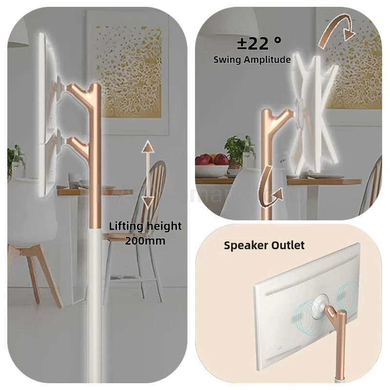 21.5 inch 4G+64G Android 11 Moving Smart Portable Television Video Player Lcd Touch Screen Rotatable Tv with Moveable Stand