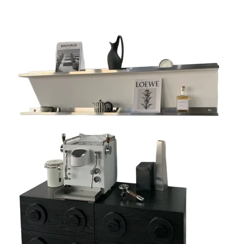 

Stainless steel baffle washstand wall rack