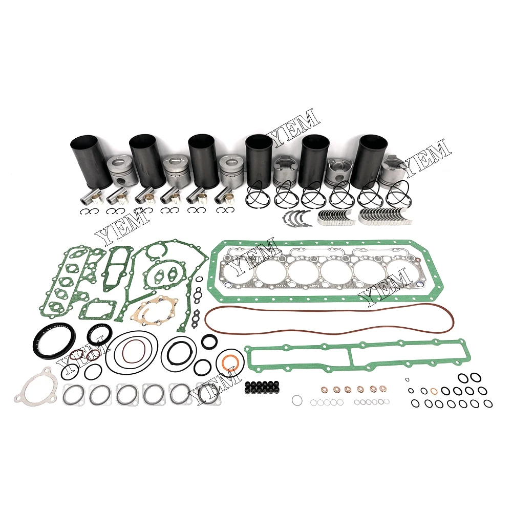 

6x High performance W06D Overhaul Rebuild Kit With Gasket Set Bearing For Hino Engine parts