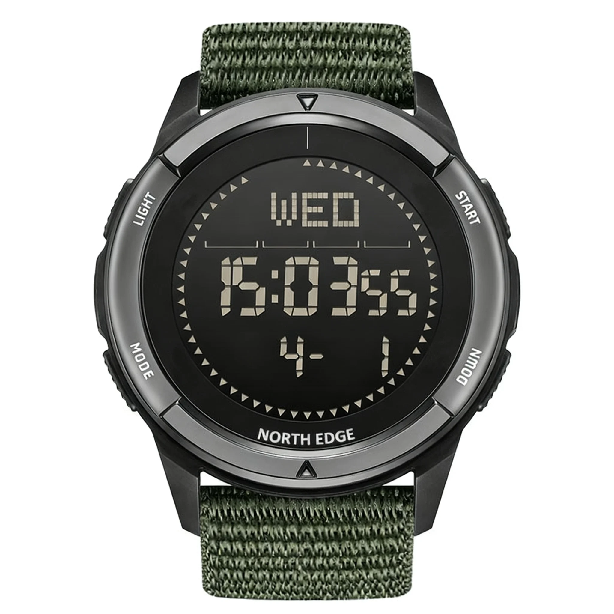 North Edge Watch Survival Watch Men Pedometer Measures Steps Distance Travelled Outdoor Activities Digital Men