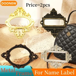 Label Handle Retro Case Door Carved Cabinet Pull File Name Card Holder For Drawer Box Decorative Metal Bronze Furniture Hardware