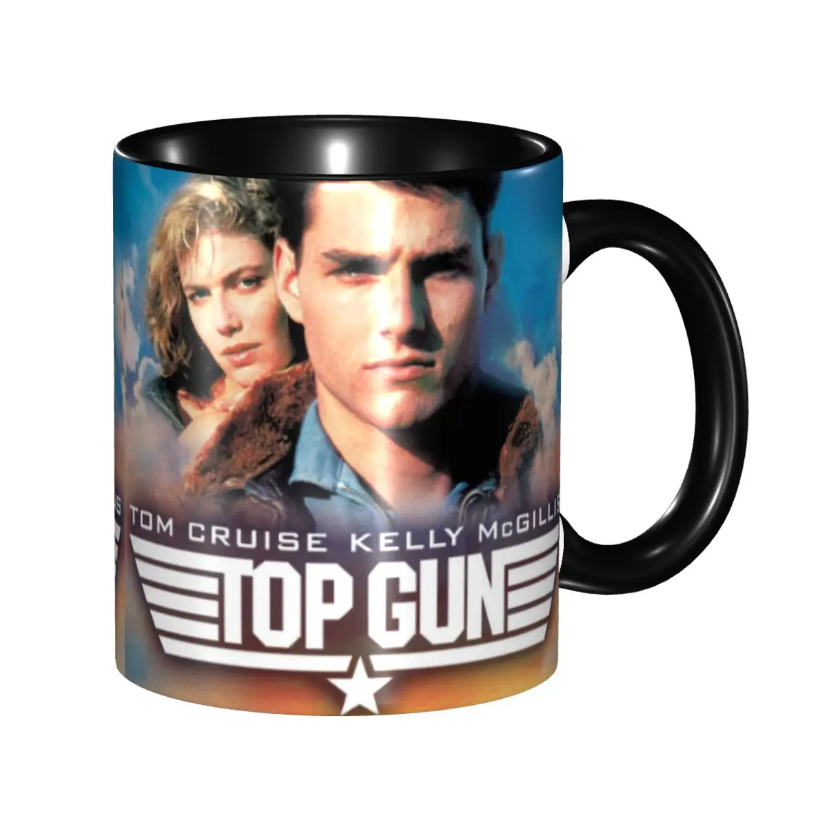 

DIY Top Gun Maverick Ceramic Mugs Customized American Action Tom Cruise Movie Coffee Cups Creative Gift