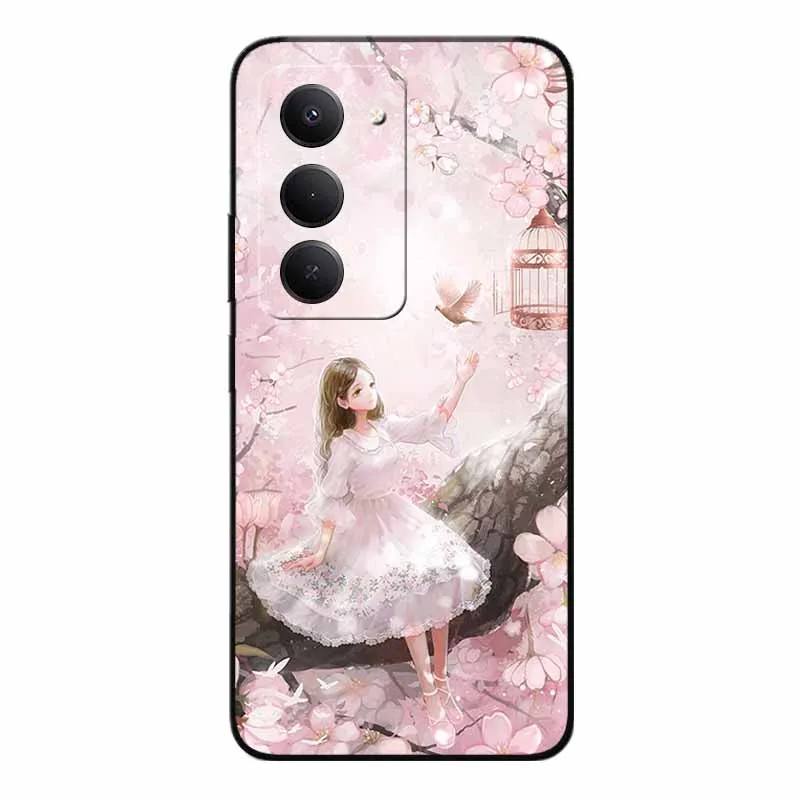 ل Xiaomi Redmi 15 5G الأسد القط لينة غطاء سيليكون ل غالاكسي Redmi15 4G حافظة من البولي يوريثان للصدمات BlackCover 15 4G 5G الحيوان الوفير