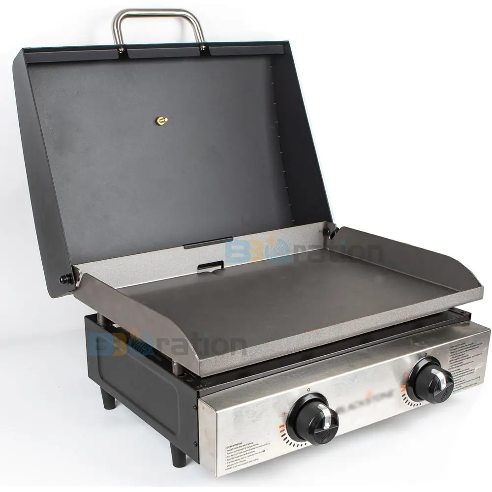 Couvercle à dessus plat articulé amélioré pour plaque chauffante Omnivore Blackstone 22 1666 (édition 2024)