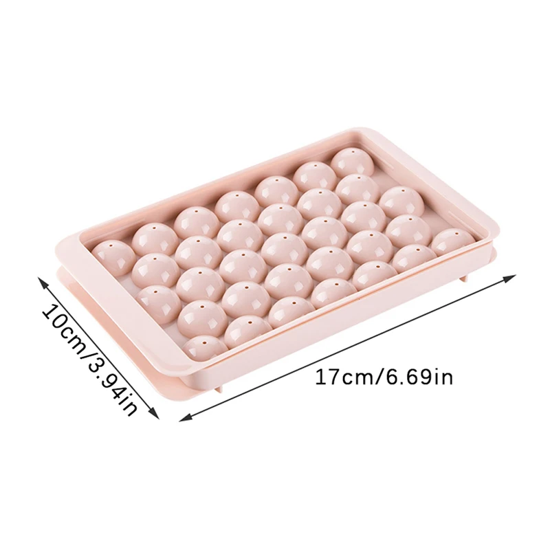 Bandeja de cubos de hielo redonda 3D con tapa, molde de hielo de estilo esférico de diamante de plástico, fabricante de bolas de hielo DIY, herramientas de cocina, 1Pc