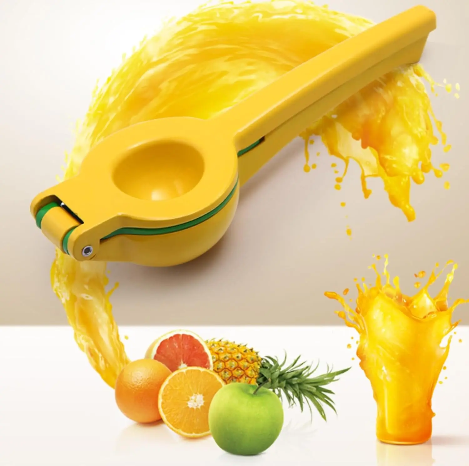 Espremedor de limão, espremedor de mão grande e resistente premium para limão, espremedor de frutas cítricas de prensa manual de metal, ferramenta de barra de espremedor de limão, 1 peça
