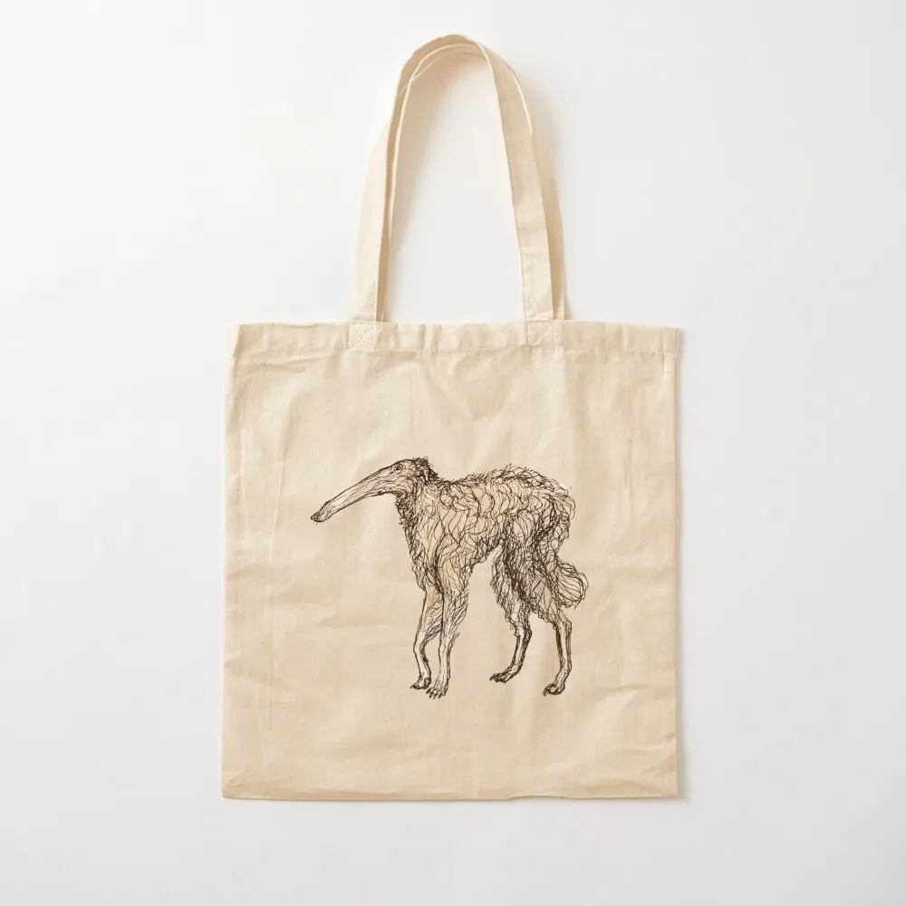 Borzoi of Regular Length Tote Bag Handbags custom canvas bag Shopper handbag cloth bag woman Canvas Tote