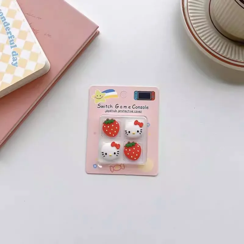 Кепка-джойстик Sanrio, милый мультяшный женский аксессуар, силиконовый защитный чехол с кнопкой ручки NS