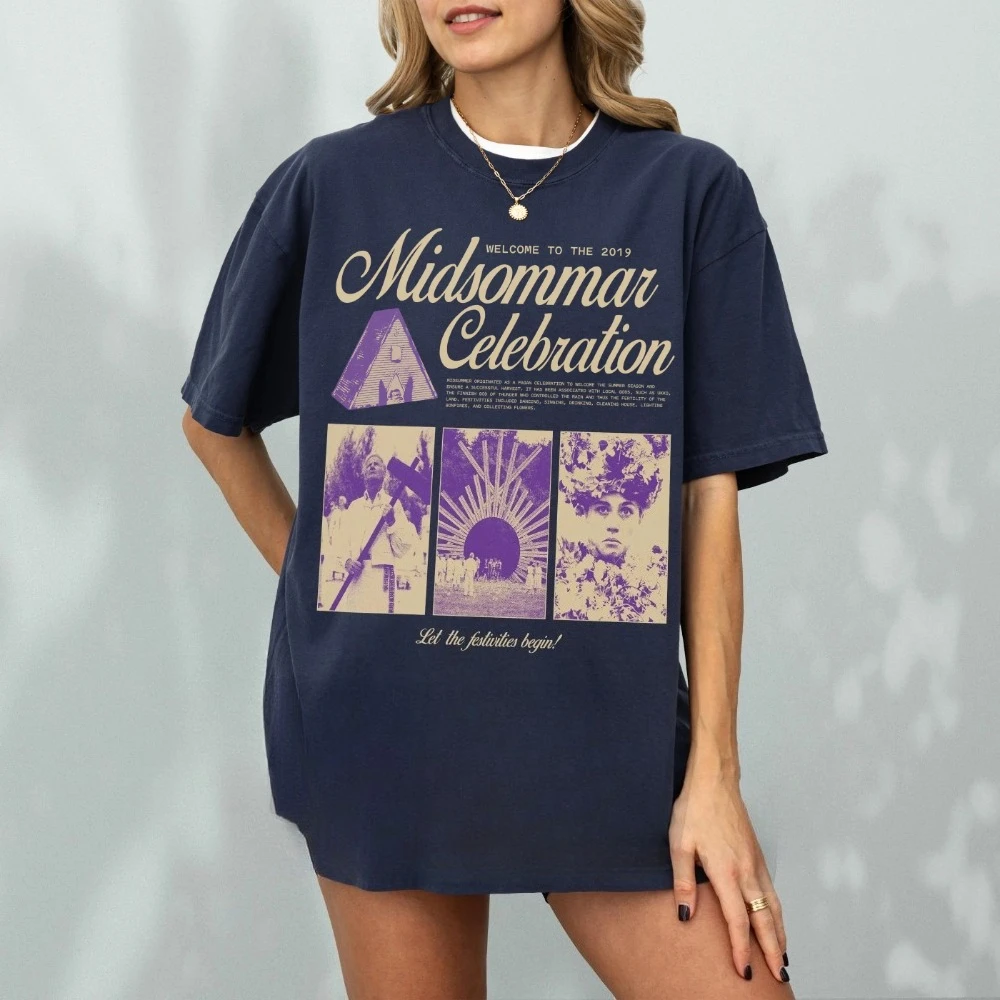 레트로 한여름 밤의 공포 기념 티셔츠: 재미있고 현대적인 공포 영화 티셔츠. 유니섹스, 고품질 순면
