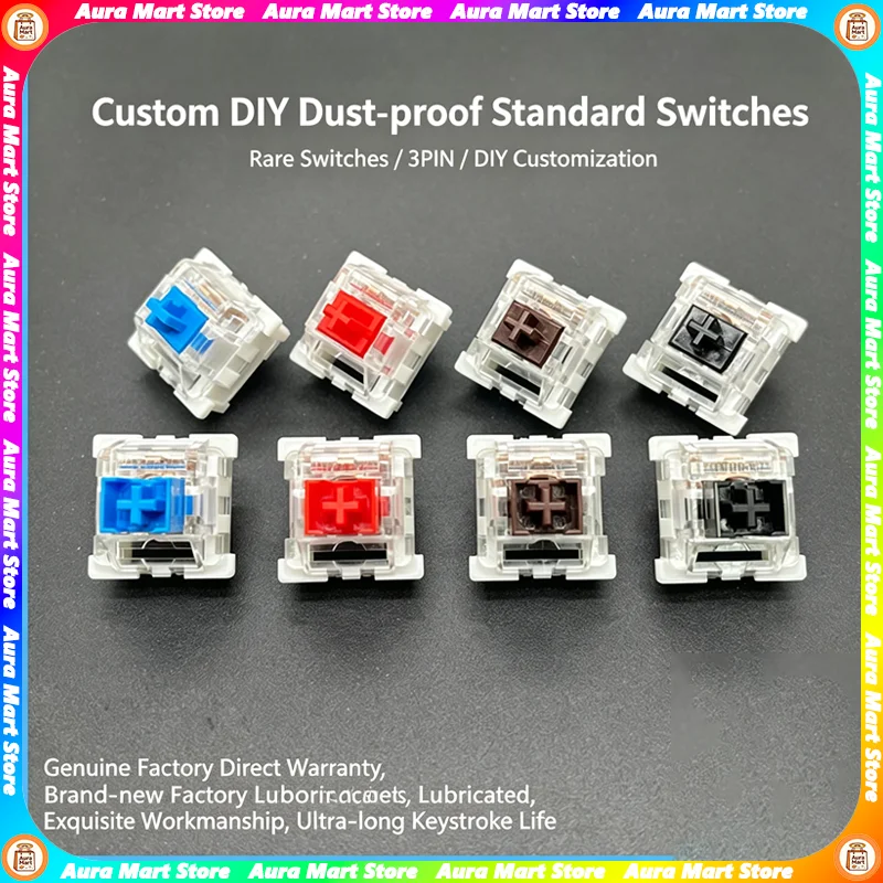 Keyboard Switch, Keyboard Shaft Body, Pre-lubricated, Suitable for 3-pin MX Structure of Mechanical Keyboard