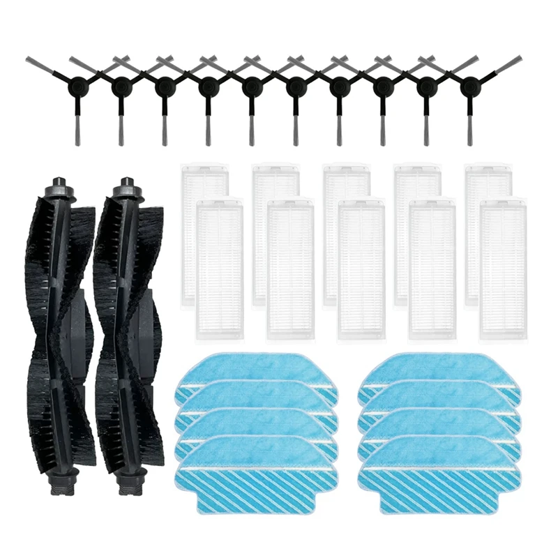 Untuk Proscenic M6 Pro Robot penyedot debu suku cadang pengganti aksesori sikat sisi utama Hepa Filter kain pel